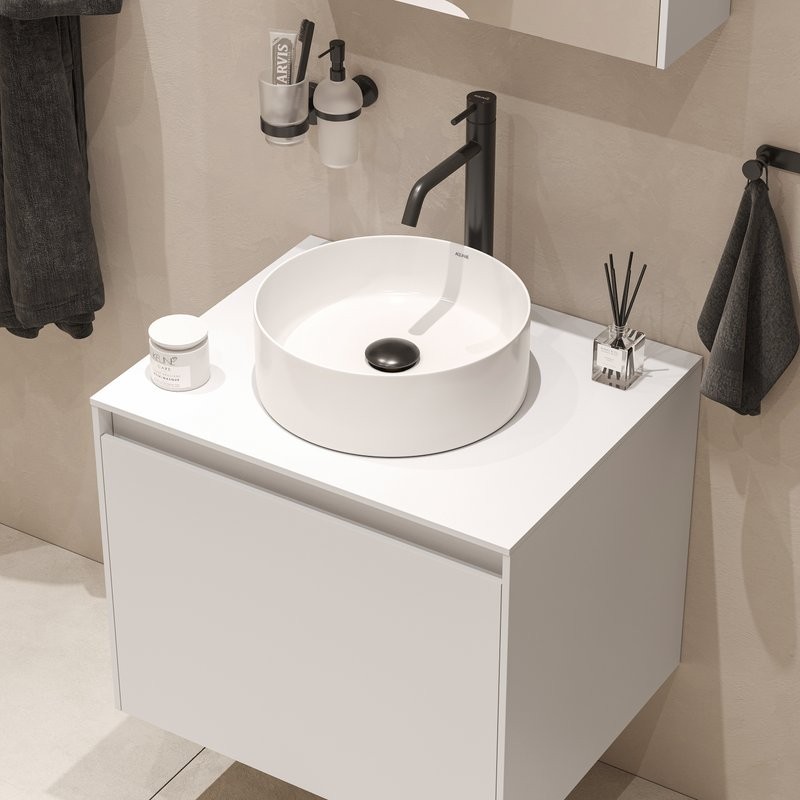 Донный клапан для раковины AQUAme AQM7002-0MB без перелива, матовый черный