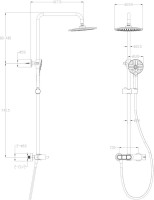 Душевая стойка Wonzon & Woghand WW-A30653-CR хром