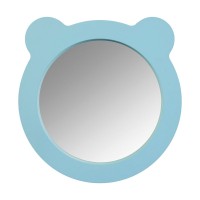 Зеркало AQUATON Каспер Мишка круглое, голубое матовое