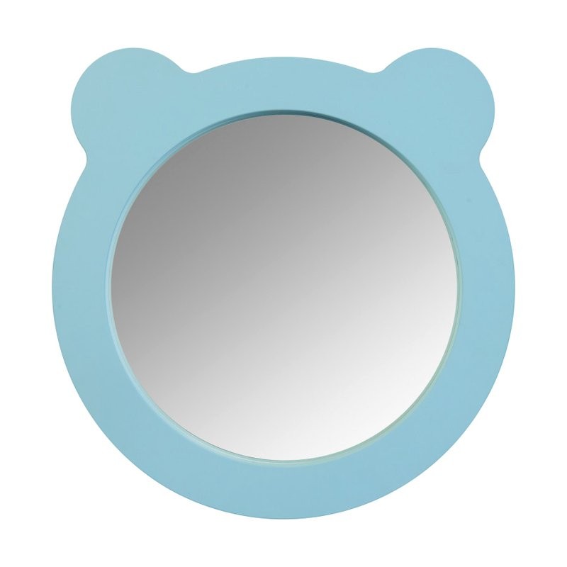 Зеркало AQUATON Каспер Мишка круглое, голубое матовое