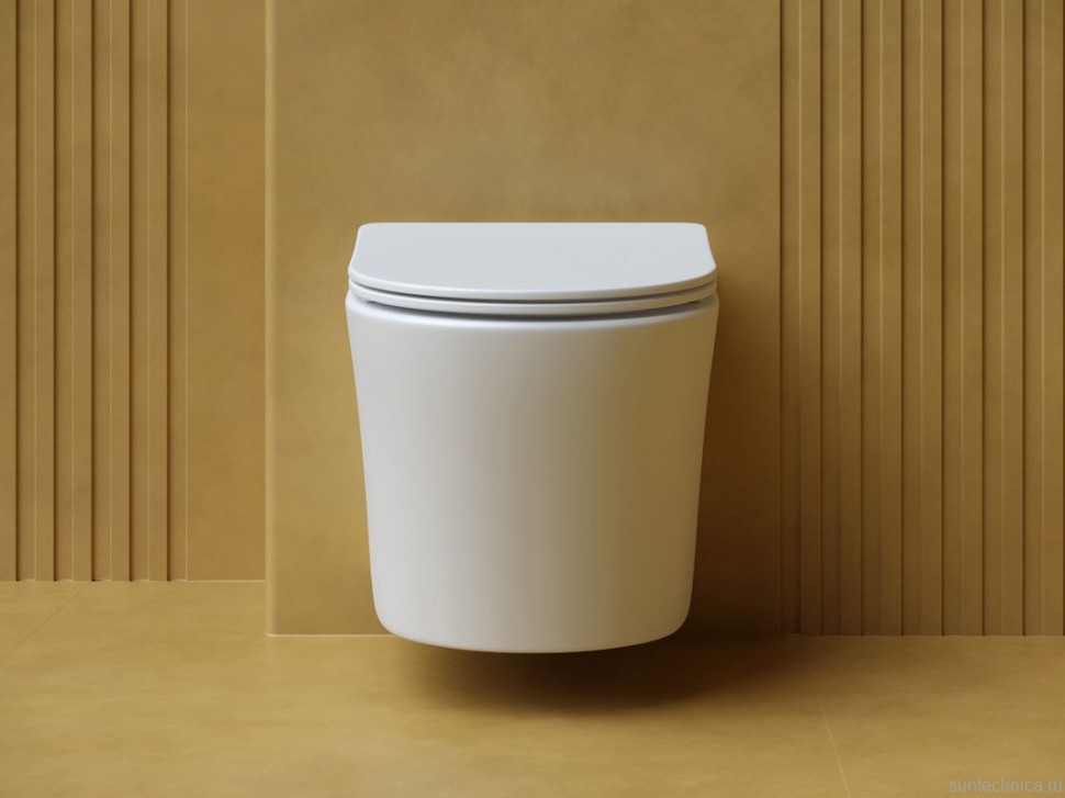Комплект Унитаз подвесной Ceramicanova Balearica Rimless CN6000MW белый матовый + Инсталляция DIWO + Кнопка 7320 белая