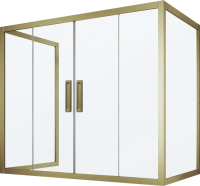 Шторка на ванну Kubele DE019 P4U-MAT-BR, 170х80 см, профиль бронза