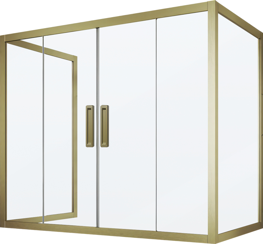 Шторка на ванну Kubele DE019 P4U-MAT-BR, 170х80 см, профиль бронза