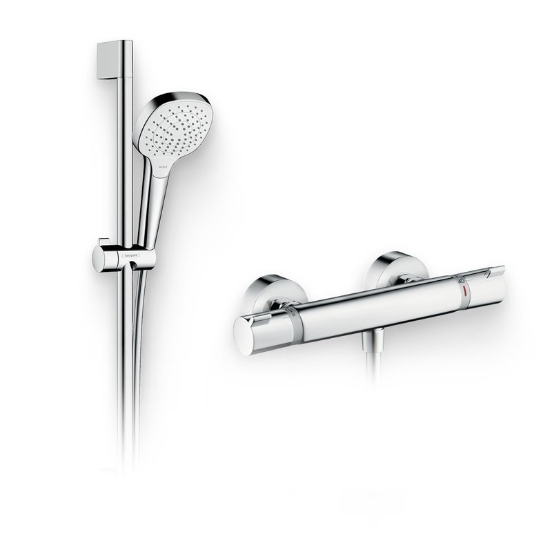 Душевой комплект Термостат Hansgrohe Ecostat Comfort 13116000 для душа + Гарнитур Croma Select E Vario 26582400