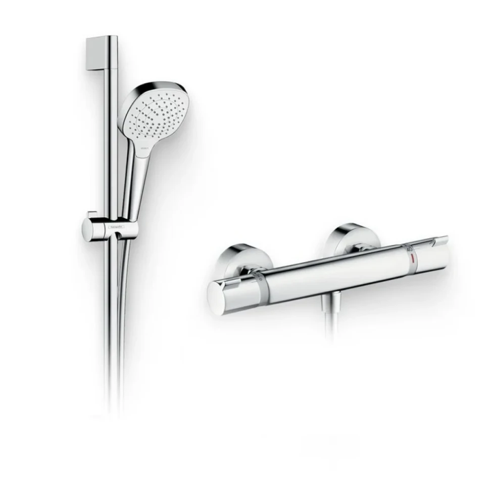 Душевой комплект Термостат Hansgrohe Ecostat Comfort 13116000 для душа + Гарнитур Croma Select E Vario 26582400