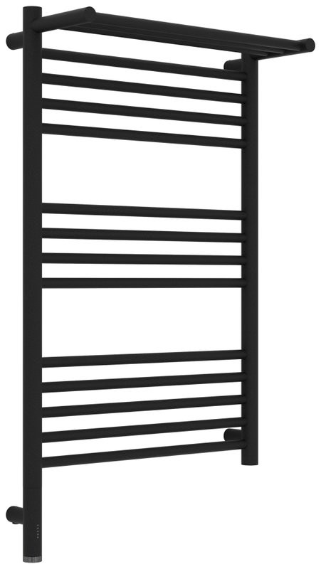 Полотенцесушитель электрический Сунержа Богема 3.1 15-6006-8050 90x55 см, подключение слева, темный титан муар, лесенка, с полкой