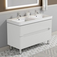 Тумба с раковиной Sanvit Форма 120 белая, напольная