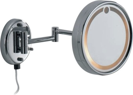 Косметическое зеркало Colombo Design с подсветкой, телескопическое, поворотное, хром