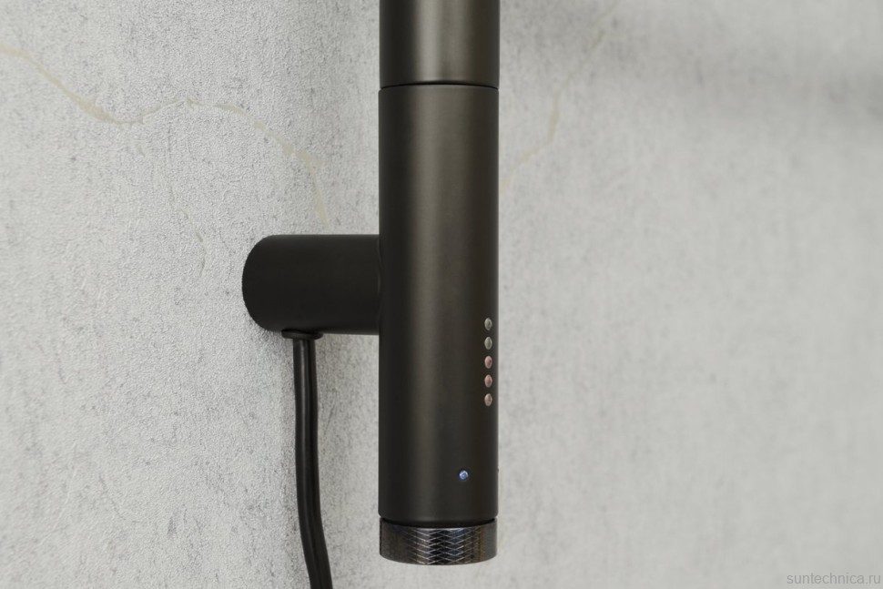 Полотенцесушитель электрический Сунержа Галант 3.1 31-6000-1260 130x65 см, подключение слева, матовый черный, лесенка