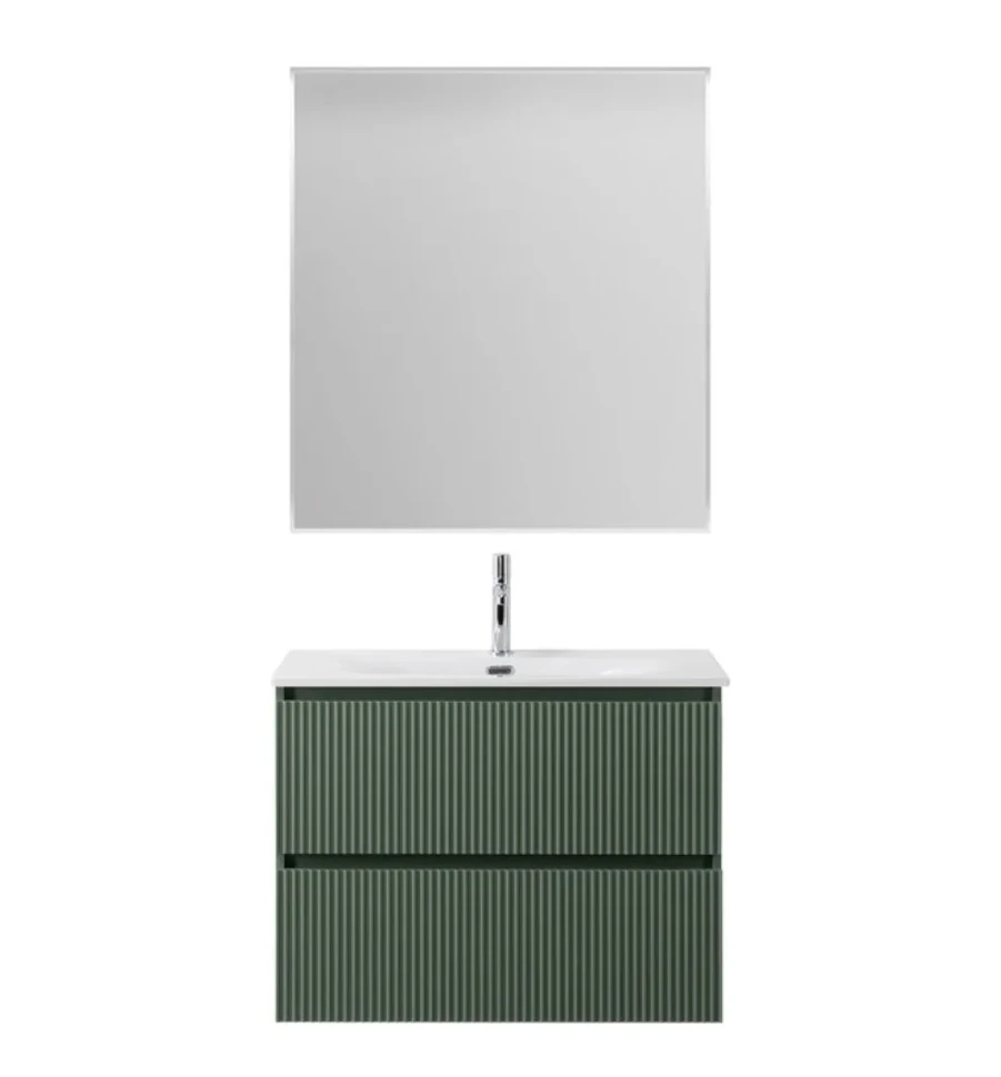 Мебель для ванной комнаты BelBagno Uno-mini 90 подвесная, 2 ящика, матовая еловая
