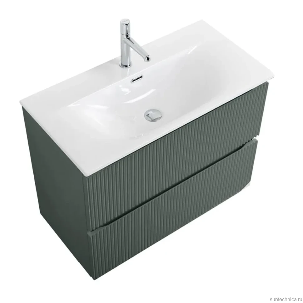 Мебель для ванной комнаты BelBagno Uno-mini 90 подвесная, 2 ящика, матовая еловая