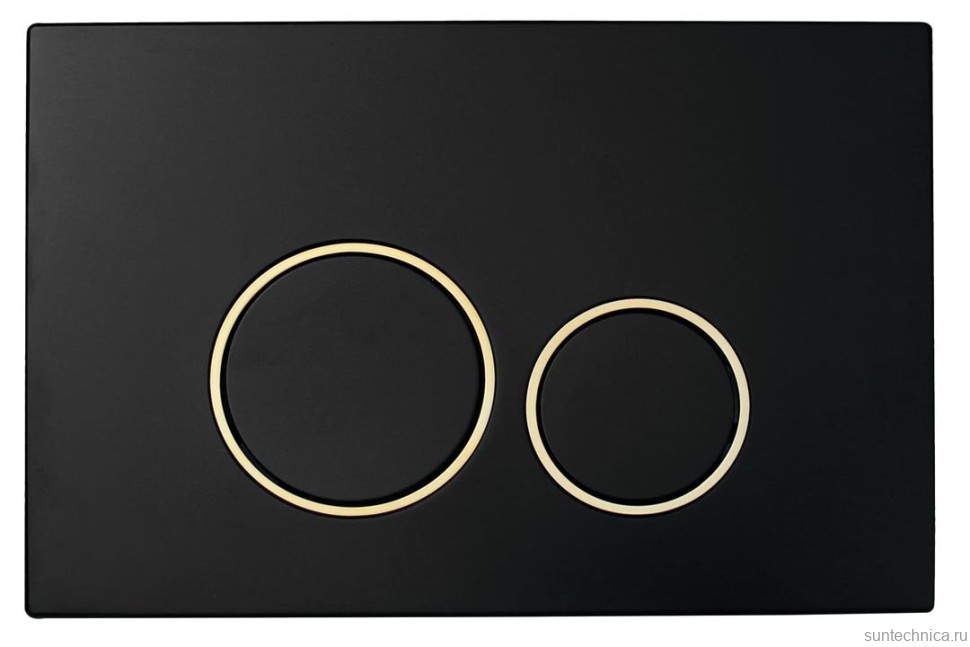 Кнопка смыва для унитаза Boheme 663 пластик, цвет black, gold