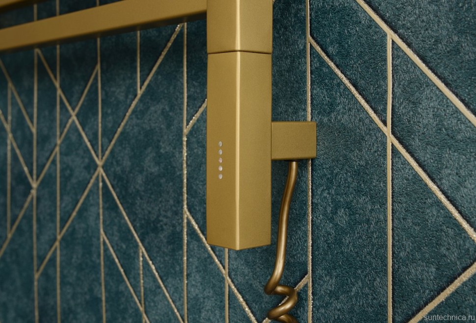 Полотенцесушитель электрический Сунержа Модус 3.1 32-5901-1040 110x45 см, подключение справа, золотой шелк, лесенка