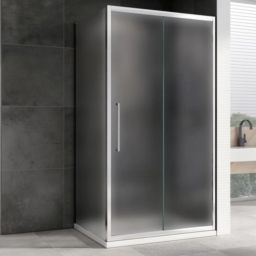 Душевой уголок Abber Schwarzer Diamant AG30100MH-S90M 100х90, профиль хром, стекло матовое