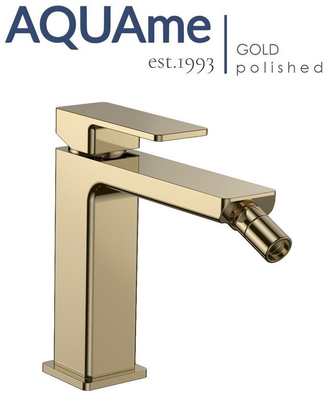 Смеситель для биде AQUAme Savona шлифованное золото AQM6816GG