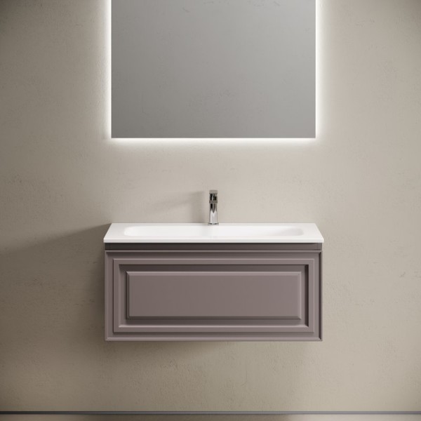 Тумба с раковиной Sancos Very 90 подвесная, doha soft, раковина СN7019