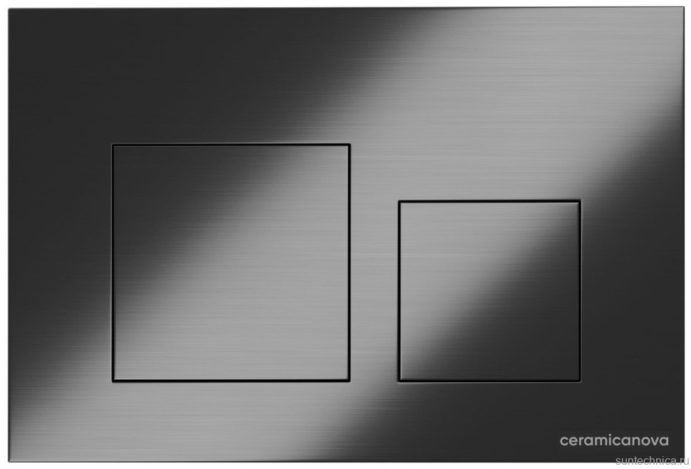 Кнопка смыва для унитаза Ceramicanova CN12-002GG пластик, цвет вороненая сталь