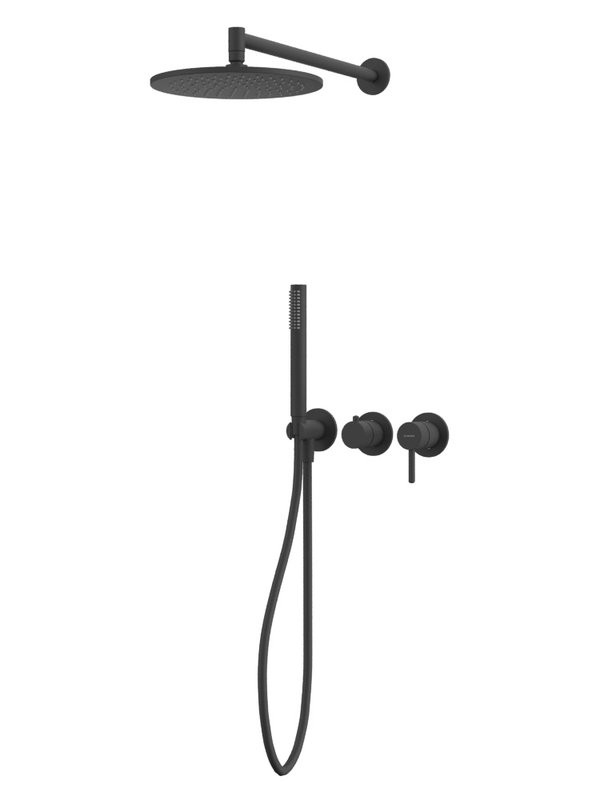 Душевой комплект WHITECROSS Y YSET13BL С ВНУТРЕННЕЙ ЧАСТЬЮ, черный матовый