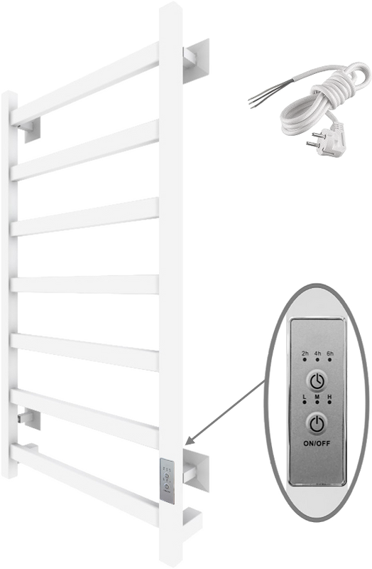 Полотенцесушитель электрический Тругор Пэк сп 20 80x50 с выключателем, белый