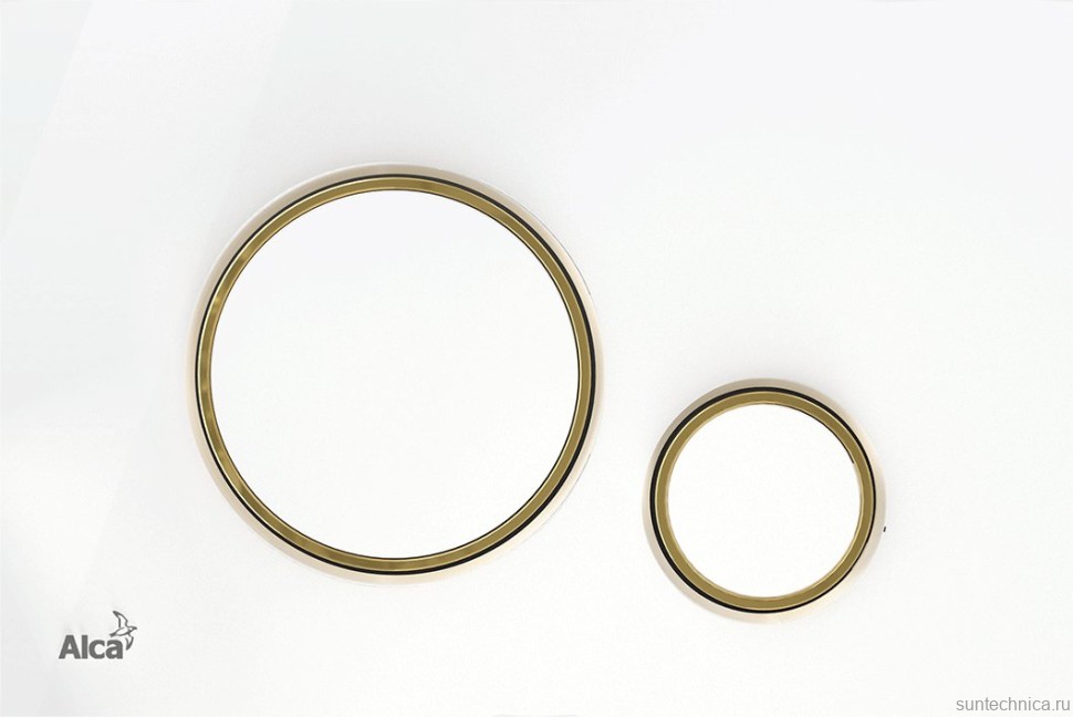 Кнопка смыва AlcaPlast Thin THIN M775 белый / золото