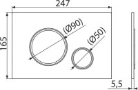 Кнопка смыва AlcaPlast Thin THIN M775 белый / золото