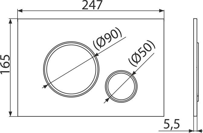 Кнопка смыва AlcaPlast Thin THIN M775 белый / золото
