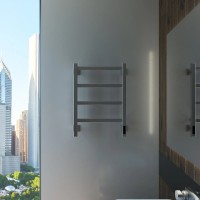 Полотенцесушитель электрический Grota Soffi K 430х600 NM EL 60x45 см, подключение справа, слева, скрытое подключение справа, матовый хром, лесенка