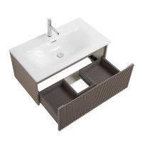 Тумба с раковиной BelBagno Uno 80 подвесная, 1 ящик, матовая бежевая