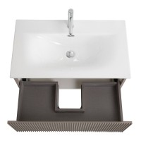 Тумба с раковиной BelBagno Uno 80 подвесная, 1 ящик, матовая бежевая