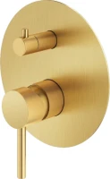 Встраиваемый смеситель для душа и ванны Plumberia Selection Ixo KIT1901OB С ВНУТРЕННЕЙ ЧАСТЬЮ, брашированное золото