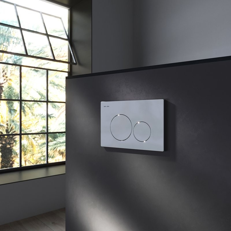 Кнопка смыва для унитаза AM.PM Pro L I049051 пластик, цвет глянцевый хром