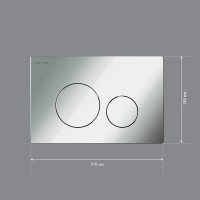 Кнопка смыва для унитаза AM.PM Pro L I049051 пластик, цвет глянцевый хром