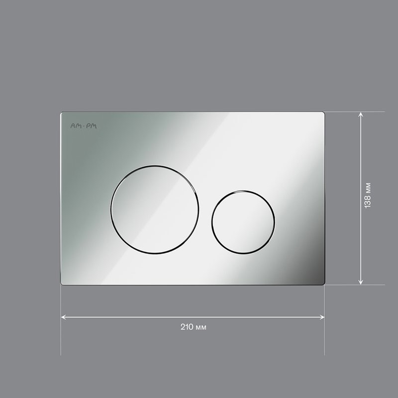 Кнопка смыва для унитаза AM.PM Pro L I049051 пластик, цвет глянцевый хром