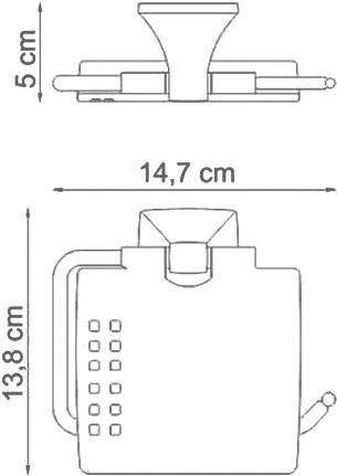 Держатель туалетной бумаги Wasserkraft Wern K-2525