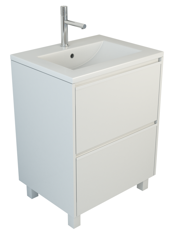 Тумба с раковиной Emmy Вега 50 напольная, белая