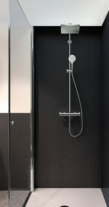 Душевая стойка Hansgrohe Crometta E 240 1jet Showerpipe EcoSmart 27281000 хром