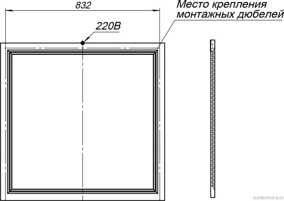 Мебель для ванной комнаты KERAMA MARAZZI Logica 90 подвесная, песчаная, без отверстий под смеситель