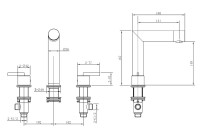 Смеситель для раковины Abber Perfekte 316 AF8A08BG золото брашированное Смеситель для раковины Abber Perfekte 316 AF8A08BG золото брашированное