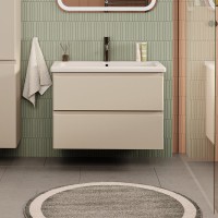 Тумба под раковину без столешницы SanStar Riana 80 подвесная, cappuccino