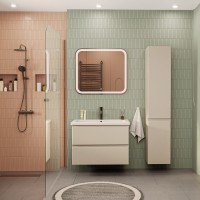 Тумба под раковину без столешницы SanStar Riana 80 подвесная, cappuccino