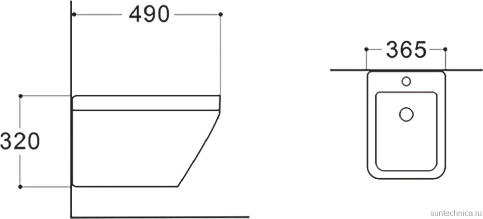 Биде подвесное AQUATEK Лира AQ1055-00 белое