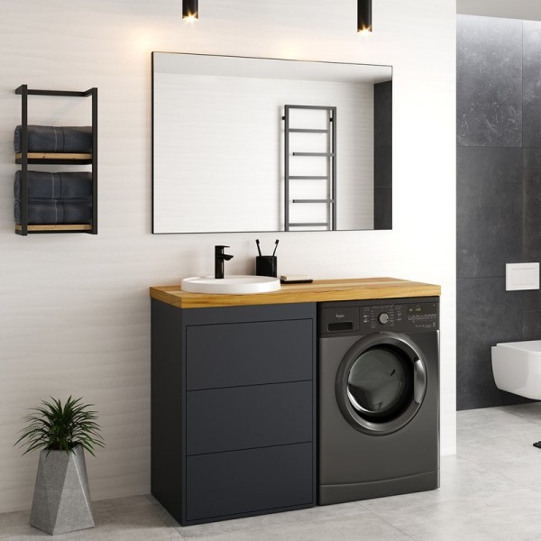 Тумба под раковину Brevita Grafit 60 под стиральную машину