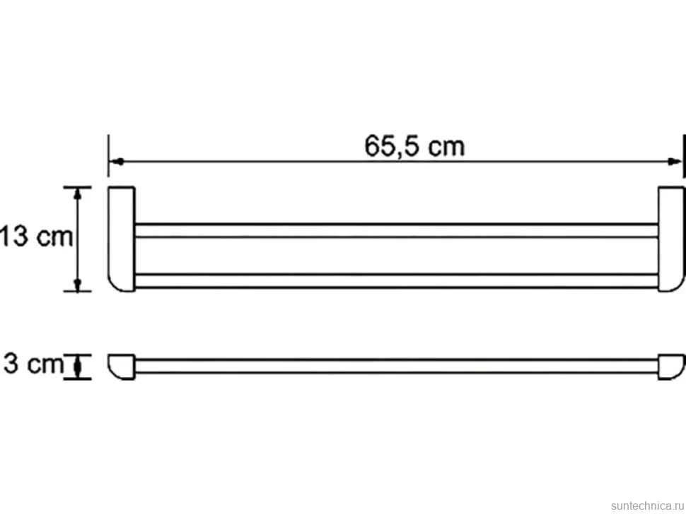 Полотенцедержатель Wasserkraft Kammel K-8340 двойной