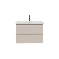 Тумба с раковиной SanStar Riana 80 подвесная, cappuccino, раковина Moduo 80