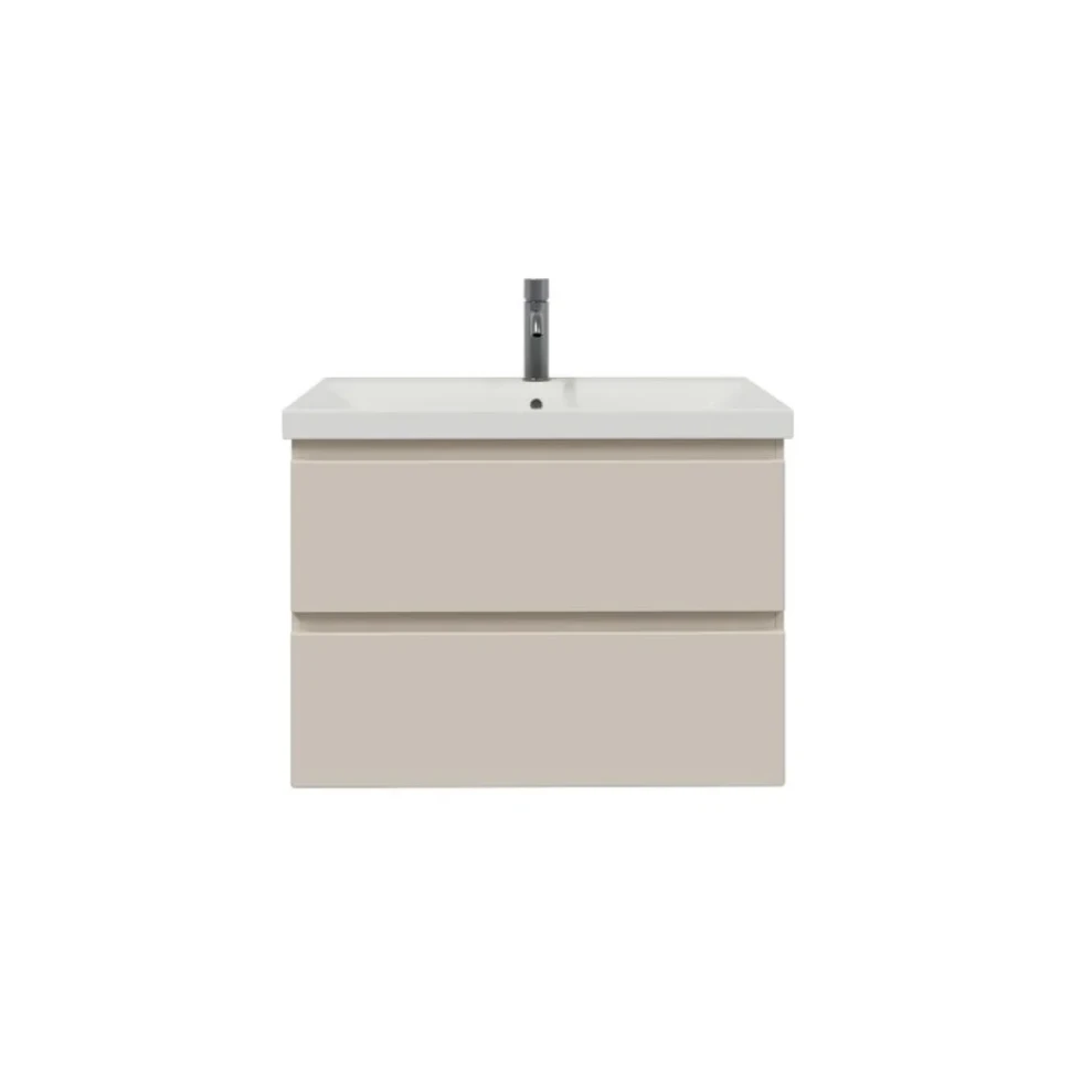 Тумба с раковиной SanStar Riana 80 подвесная, cappuccino, раковина Moduo 80