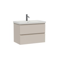 Тумба с раковиной SanStar Riana 80 подвесная, cappuccino, раковина Moduo 80