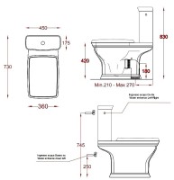 Унитаз-компакт напольный ArtCeram Civitas