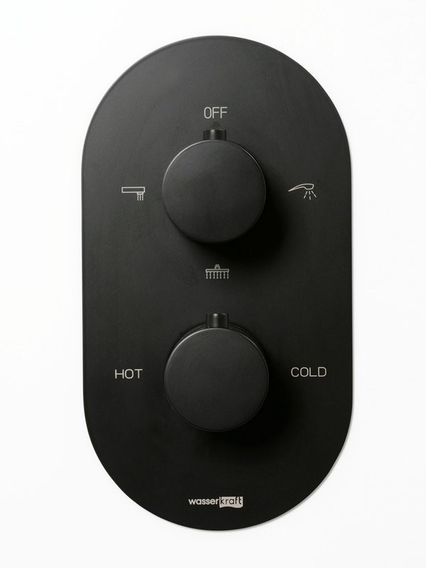Термостатический смеситель встраиваемый Wasserkraft Elbe 7444 Thermo С ВНУТРЕННЕЙ ЧАСТЬЮ, для ванны с душем
