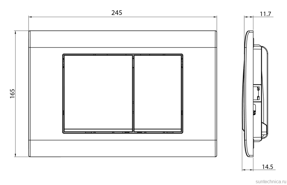 Кнопка смыва CHARUS Minimalista FP.310.11.01 белый агат