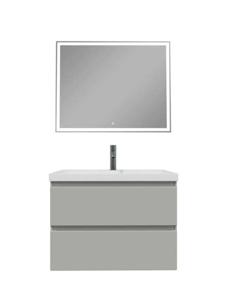 Мебель для ванной комнаты SanStar Riana 80 подвесная, grey, раковина Moduo 80